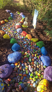 coloured rocks sensory path 