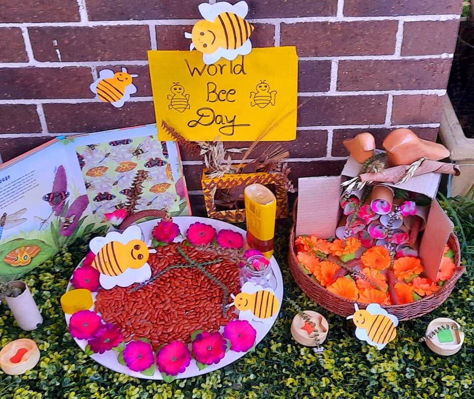 World Bee Day setup ideas early learning 
