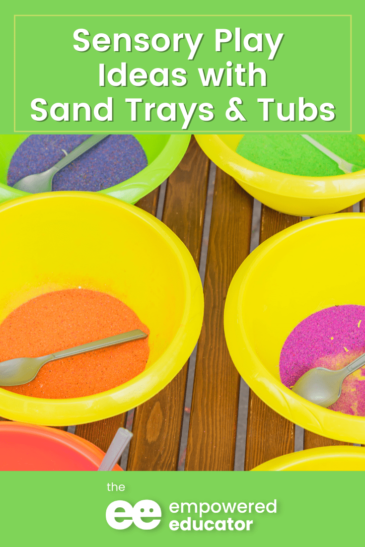 pin sensory sand play trays an tubs