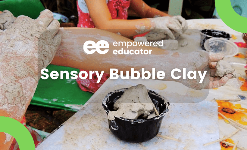 Sensory Bubble Clay ...a lovely experience for all ages using recycled and natural materials