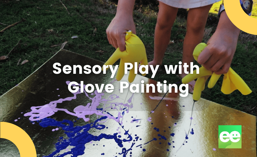 Sensory Play with Glove Painting