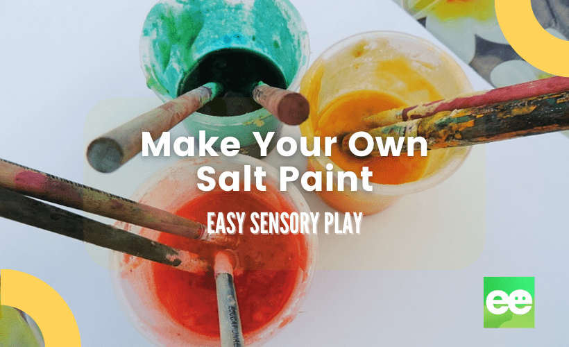 Sensory Salt Painting - exploring texture and touch through artwork and paint. Make your own salt paint by following these easy directions for play!