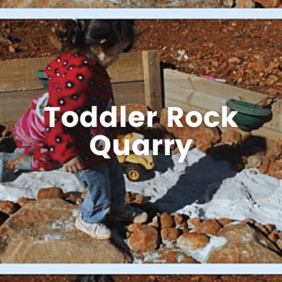 Weekend Wanderings…Our Finished Toddler Rock Quarry!