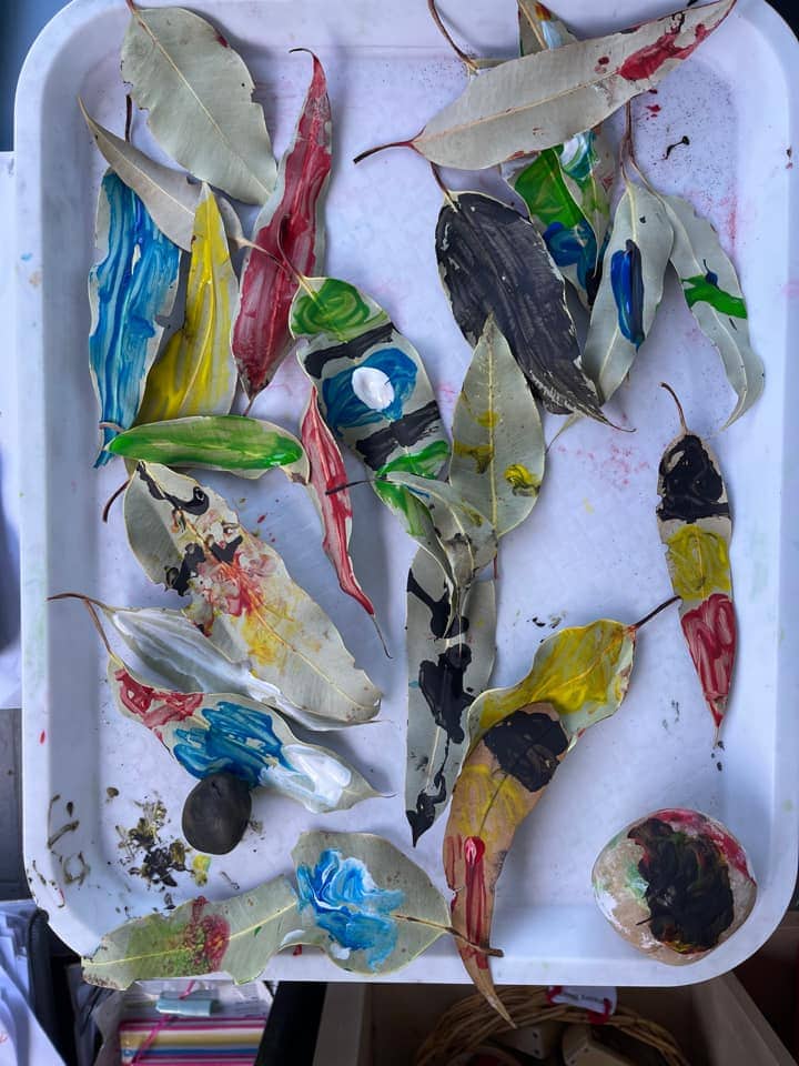 leaf painting Eco Friendly Fun In Early Learning