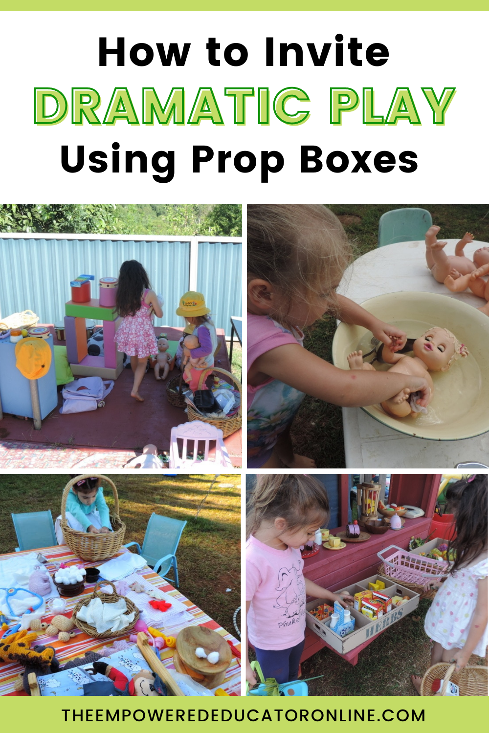 How to invite dramatic play using prop boxes