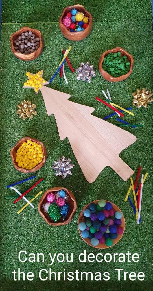 loose parts Christmas Activities for Early Learning