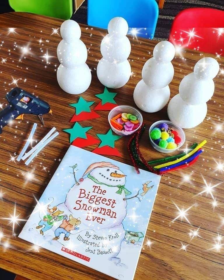 decorate the snowman Christmas invitation to play for daycare