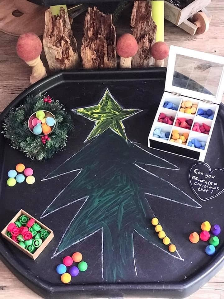 tuff tray activities for christmas
