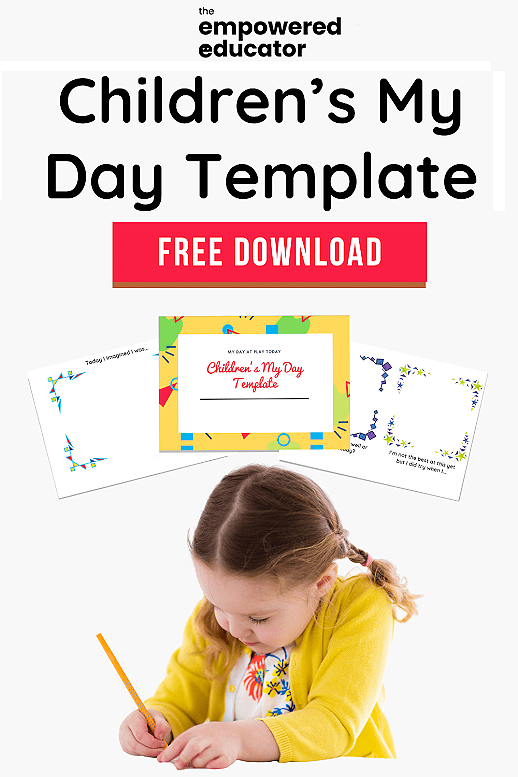 children's reflection template - empowered educator