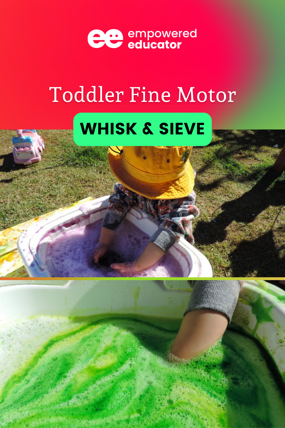 Toddler Fine Motor Whisk and Sieve