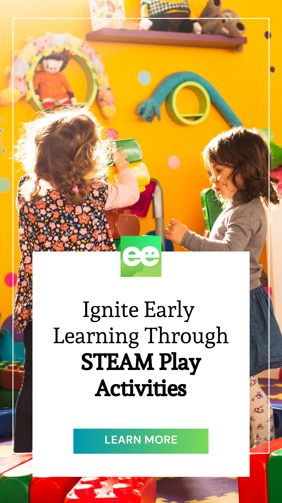 environment set up with play-based STEM activities suitable for toddlers