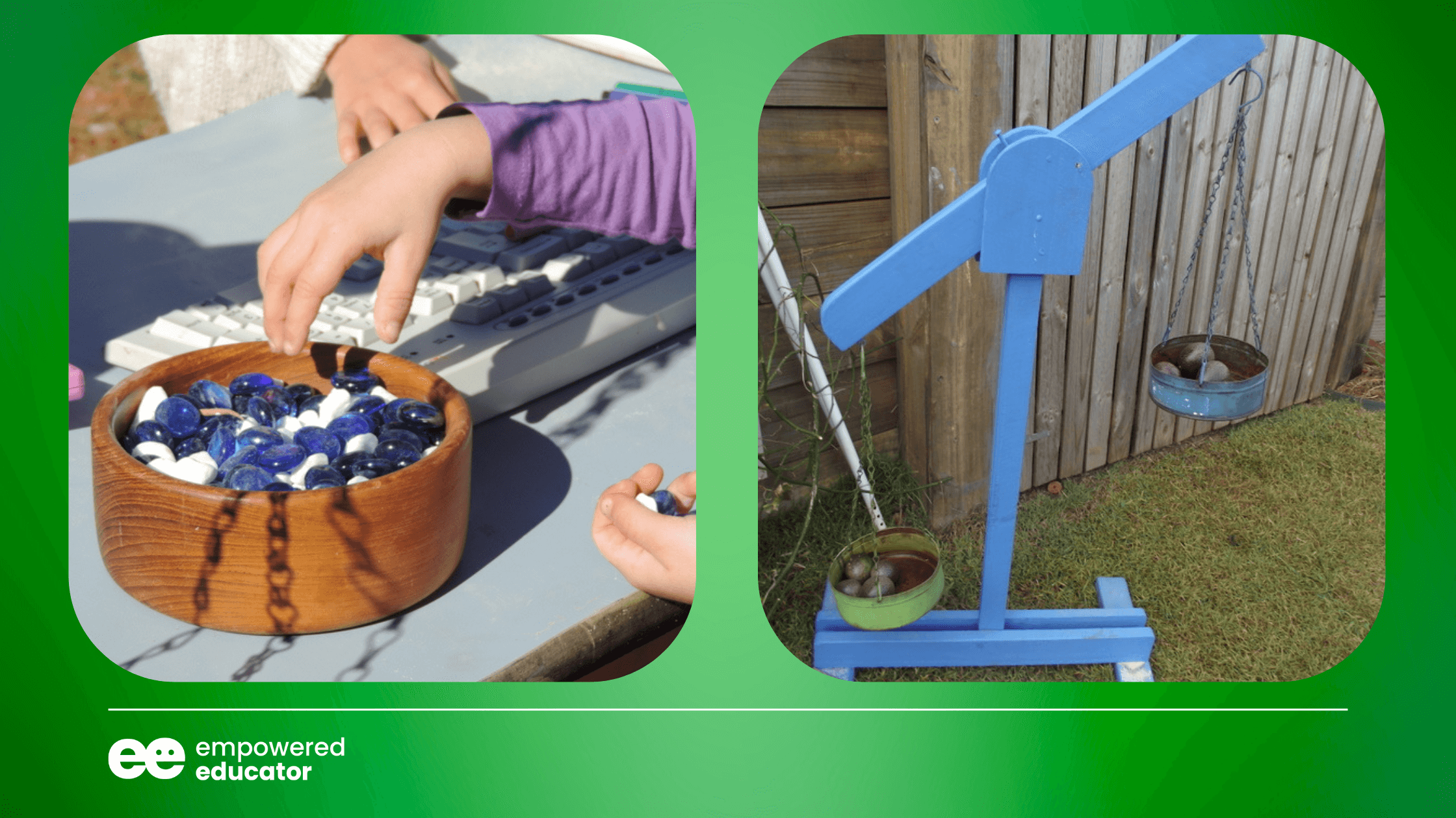 environment set up with play-based STEM activities suitable for toddlers