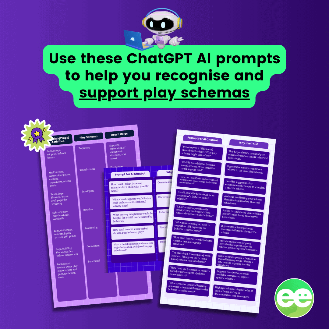 Guide to using chatgpt ai prompting to help educators recognize and support schema play in ece