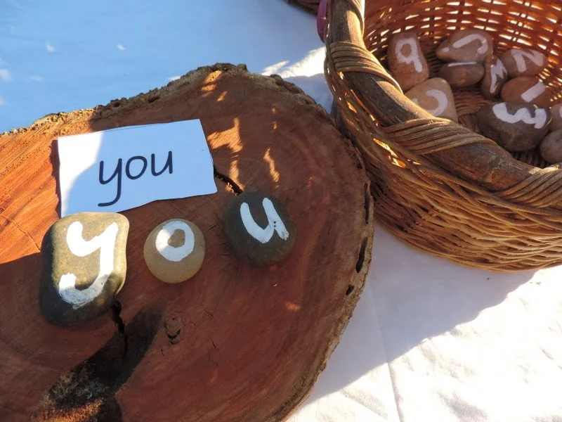 sight word stones for outdoor play